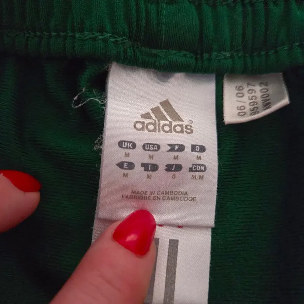 Vintage Adidas Ankle Zip 3 Stripe Soft Track Pants Pockets 2006 Classic MEDIUM